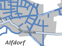 Anfahrt durch Alfdorf